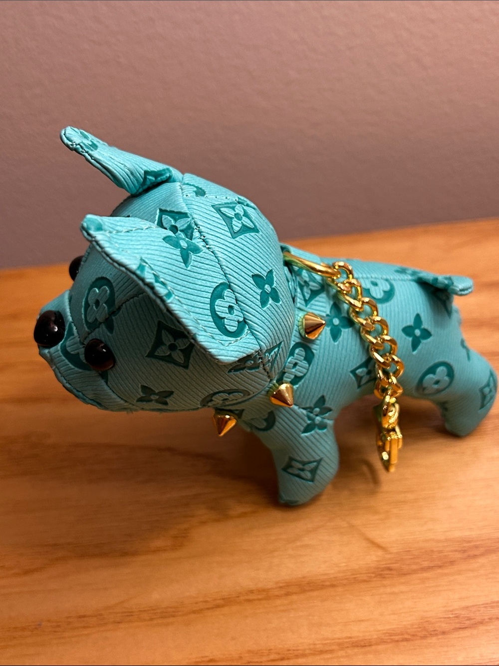 Fashion Turquoise Monogram Dog Keychain Charm